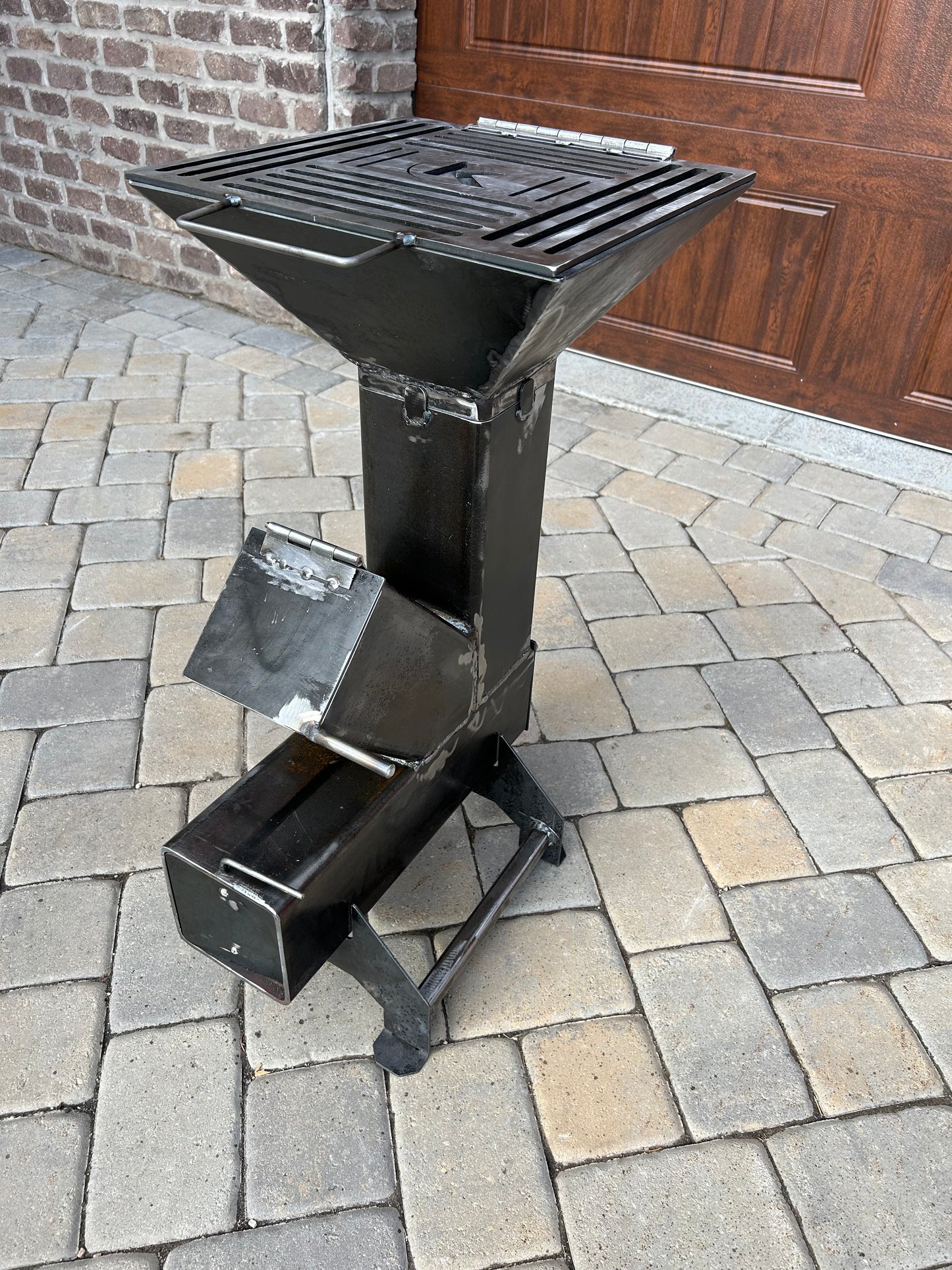 BUNDLE - Rocket Stove (6 inch) with Removable Grill top 16"