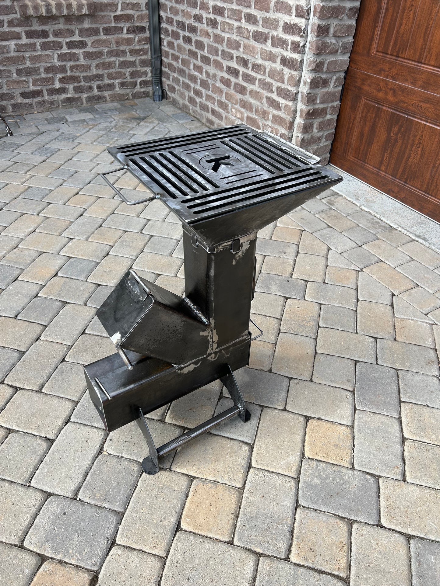 BUNDLE - Rocket Stove (4 inch) with removable grill top 12"